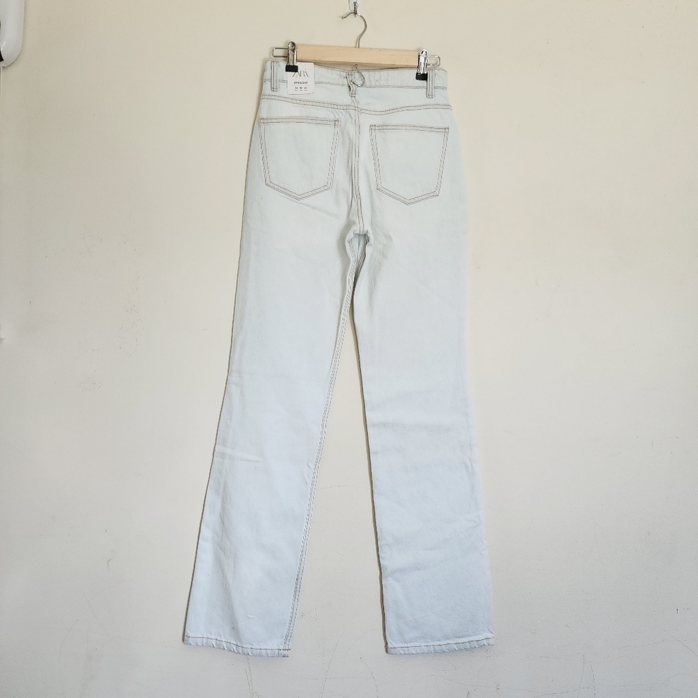 Zara Light Wash High-Rise Full Length Jeans size 2 - Picture 3 of 7